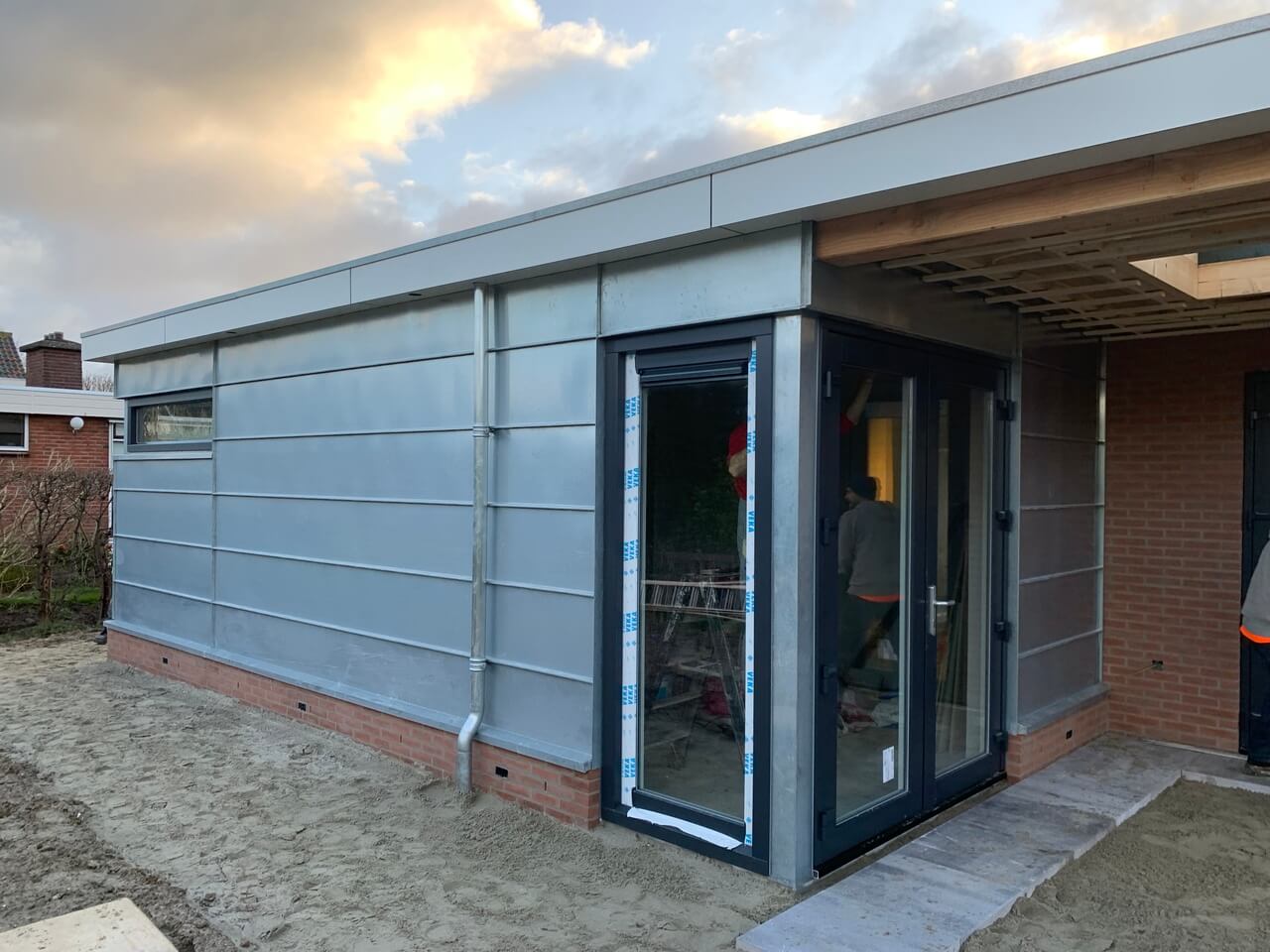 Zinken gevelbekleiding woning Stellendam